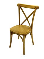 Light Oak Wooden Crossback Chair