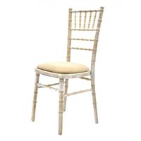 Limewash Chiavari Chair (Ivory Seat Pad)